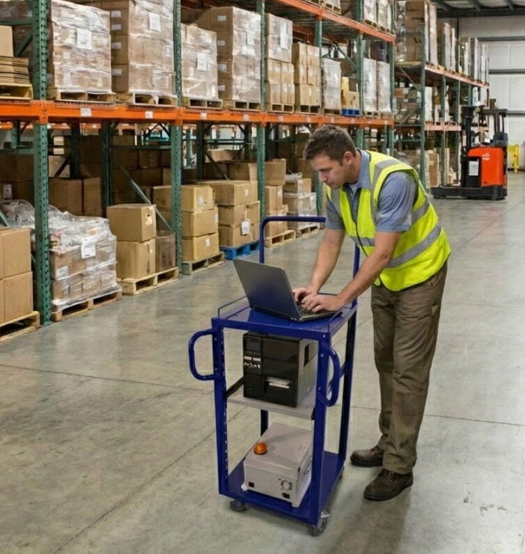 Chariot informatique mobile supply chain 